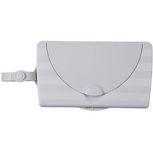 Ubbi On-The-Go dispenser voor babydoekjes, draagbare doekjeshouder voor op reis, luiertasaccessoire, must have voor pasgeborenen, herbruikbare doekjeshouder, grijs