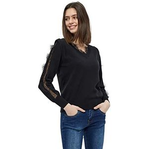 Desires Dames Kaiona Lace Trui, Zwart, XS