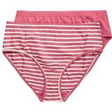 Ulla Popken - Slip - Framboos - 2-pack - Biologisch Katoen