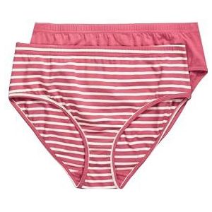 Ulla Popken - Slip - Framboos - 2-pack - Biologisch Katoen