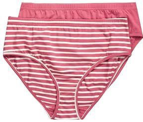 Ulla Popken - Slip - Framboos - 2-pack - Biologisch Katoen