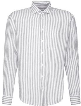 Seidensticker - Chemise d'affaires - Groen - 100% Lin - Manches Longues