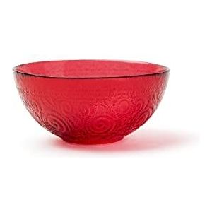 Excelsa Arabesque rode schaal, diameter: 15 cm, gedecoreerd glas