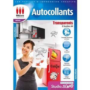Papier transparent autocollant brillant (8) 2880 dpi