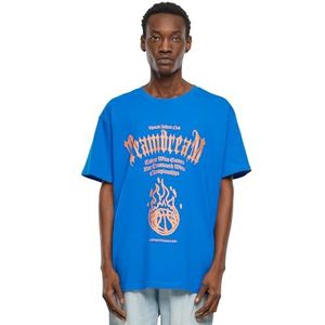 Mister Tee Upscale Teamdream Heavy Oversize T-shirt voor heren, met print, oversized fit, streetwear, cobalt blue, XXL