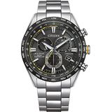 Citizen Heren chronograaf Eco-Drive horloge met titanium band CB5947-80E, Zilver, armband