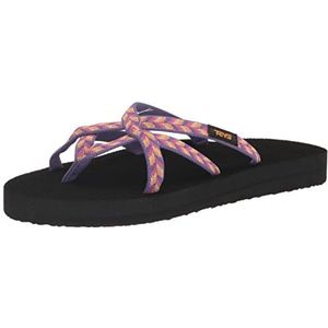 Teva Olowahu Teenslippers voor dames, Retro Geometrisch Roze, 36 EU