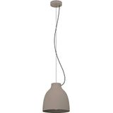 EGLO Hanglamp Camasca, 1-lichts pendellamp eettafel, lamp hoogte verstelbaar voor woonkamer en eetkamer, eettafellamp hangend van metaal in taupe, E27 fitting