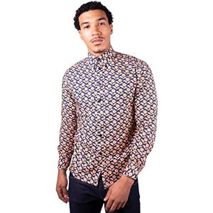 Merc of London Broadwick Shirt, Navt, Medium Heren