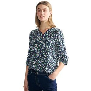 Cecil Dames blouseshirt bedrukt, Universeel blauw, XL