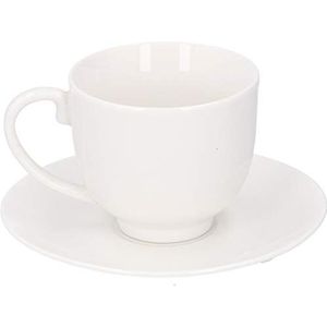 Alpina Espressokoppen & Schotels - 6 sets - wit