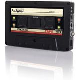 Reloop Tape - USB mixtape recorder in retro cassette look, line en phono bronnen, 3,5 mm stereo jack ingang, 192kbit/320kbit, zwart