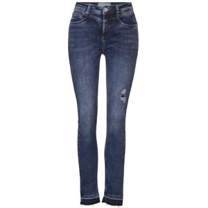Street One Dames Stijl Denim York, Slimfit, Hw, Sl Broek, Authentieke Indigo Wash, 31W / 28L