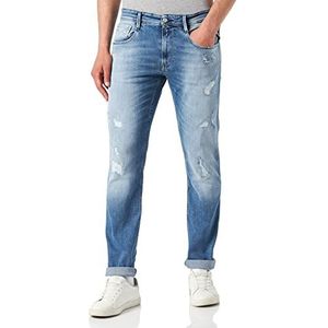 Replay Anbass Jeans voor heren, 010 Medium Blauw, 33W x 36L
