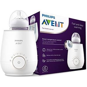 Philips Avent Flessenwarmer - Verwarmt in 3 minuten - Geleidelijke ontdooiing - Houdt de melk warm - Eenvoudig te bedienen - Verwarmt ook babyvoeding - Compitabel met alle Avent Flessen - SCF358/00