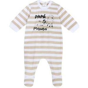 Chicco Katoenen rompertje met voet, pyjama voor kinderen en pasgeborenen, uniseks, Natuurlijk bedrukt, 6 Maanden