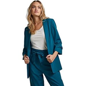 PIECES Dames Pcbosella 3/4 Blazer Noos, Deep Lagoon, S