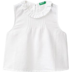 United Colors of Benetton Shirt voor meisjes en meisjes, optisch wit 101, 110
