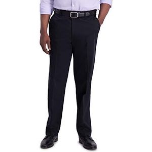 Haggar Men's Iron Free Premium Khaki Classic Fit Flat Front Expandable Waist Casual Pant