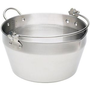 KitchenCraft Home Made Kookpan, jam-/inkookpan voor inductiekookplaat met jamrecept, in geschenkdoos, zilver roestvrij staal, 9 l