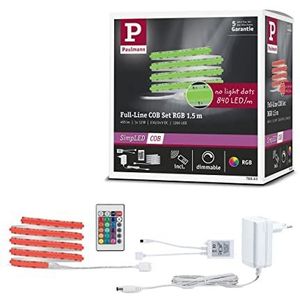 Paulmann 78863 SimpLED LED Strip Full-Line COB complete set 1,5m 12W 495lm 840LEDs/m RGB 24VA dimbaar wit metaal