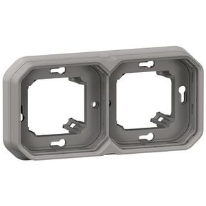 inbouwplaat - 2 posities - horizontaal of verticaal - grijs - Legrand plexo 069683l