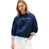 TOMMY HILFIGER Sweatshirt  donkerblauw / wit