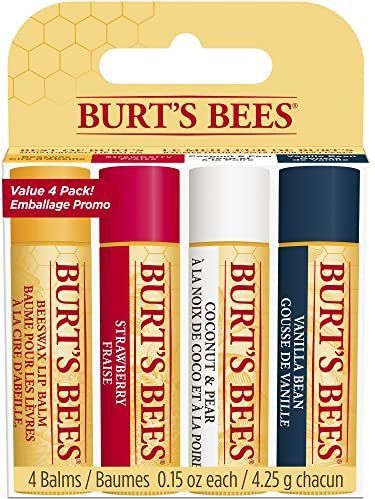 Burt's Bees - Hydraterende Balsems - Multipack 4 Stuks - 100% Natuurlijke Ingrediënten