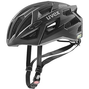 uvex race 7 - veilige performance-helm voor dames en heren - individueel passysteem - extra botsbescherming - black - 51-55 cm