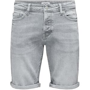 ONLY & SONS Herenshorts, Medium Grey Denim, XL