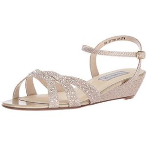 Touch Ups Dames Lena Wedge Sandaal, Medium, Champagne, 36 EU