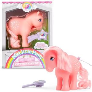 My Little Pony, Cotton Candy Classic Pony, Basic Fun, 35324, retro paardencadeau voor jongens en meisjes, eenhoorn speelgoed voor jongens en meisjes van 3 jaar en ouder