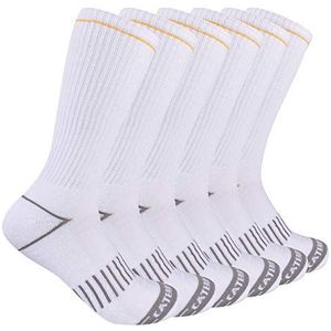 Caterpillar Heren teamsokken, wit (6 stuks)., Large