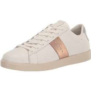 ECCO Street Lite Retro Sneaker voor dames, Wit/Gehamerd Brons/Zuiver Wit Zilver, 39/39.5 EU