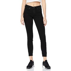 TOM TAILOR Denim Dames Jona Extra Skinny Jeans met ritssluiting 1023055, 10250 - Used Dark Stone Black Denim, 26