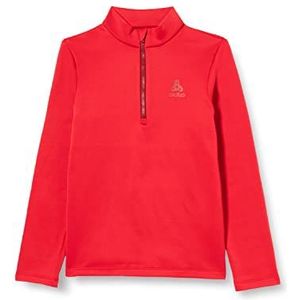Odlo Unisex Midlayer 1/2 Zip Berra Kids Sweatshirt, Chinees rood, 104