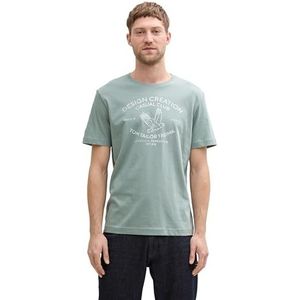 TOM TAILOR T-shirt voor heren, 12960 - Dark Smoke Green, M