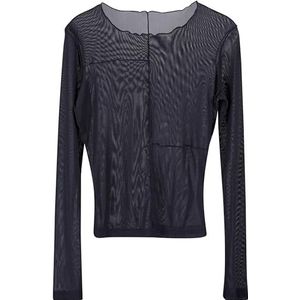 Urban Classics Dames Exposed Seam Mesh Longsleeve T-Shirt, zwart, 5XL