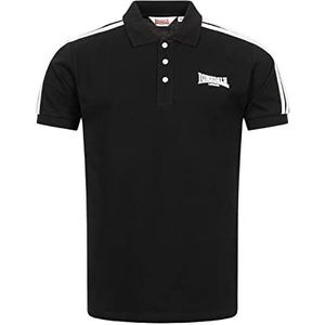 Lonsdale Brochel poloshirt voor heren, zwart/wit, klein, zwart/wit, S