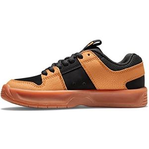 DC Shoes Lynx Zero-Leather Shoes for Kids Sneaker, Wheat/Black, 34,5 EU