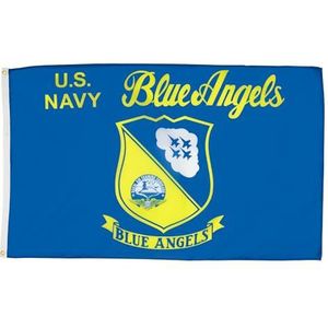 Az Flag - Vlag Blue Angels Navy US - 90 x 60 cm - Amerikaanse zeevlag - VS 100% polyester met geïntegreerde metalen oogjes - paviljoen 50 g