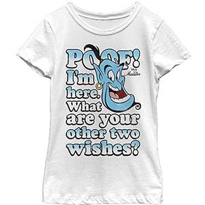 Disney Princess Other Two Wishes Girl's Solid Crew Tee, White, X-Small, Weiß, XS