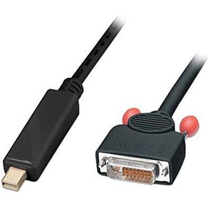 LINDY 5m Mini DisplayPort Male naar DVI-D Mannelijke Kabel, Zwart