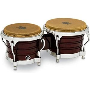 Latin Percussion LP813606 Generation II Houten Bongos - Donker Hout/Chroom