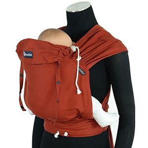 Didymos DidyKlick 4u Babydrager, halve gesp, draaghulp Rusty Red, voor baby's en peuters van 3,5 kg tot 20 kg, ergonomische zithouding, buikdrager, heupdrager, rugdrager