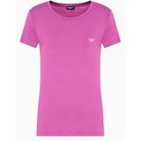 Emporio Armani - Les Roses - T-shirt - Roze - Dames - Viscose met Logo