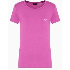 Emporio Armani - Les Roses - T-shirt - Roze - Dames - Viscose met Logo