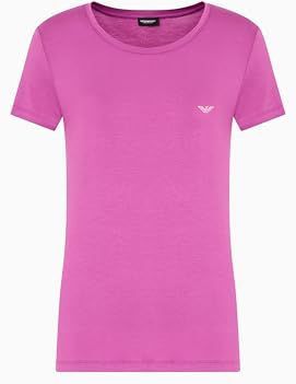Emporio Armani - Les Roses - T-shirt - Roze - Dames - Viscose met Logo