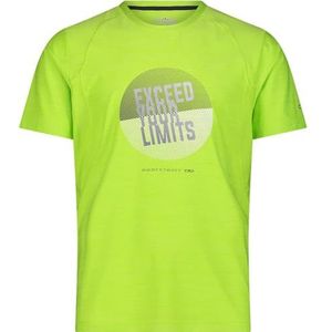 CMP Elastisch T-shirt van gemêleerd jersey voor heren, Lime Mel, 54 NL