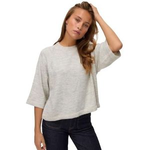 Vero Moda - VMLEFILE - Gebreide Trui - Lichtgrijs Melange - 3/4 Mouwen